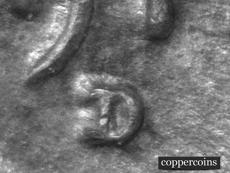 Die-stage C marker on 1911D•1MM•003 showing Closeup of repunched mintmark.