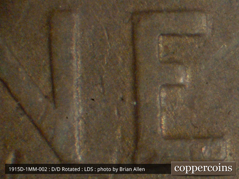 Die-stage C marker on 1915D•1MM•002 showing No reliable Markers were captured however this is an image of the northeast of one showing what could be markers.