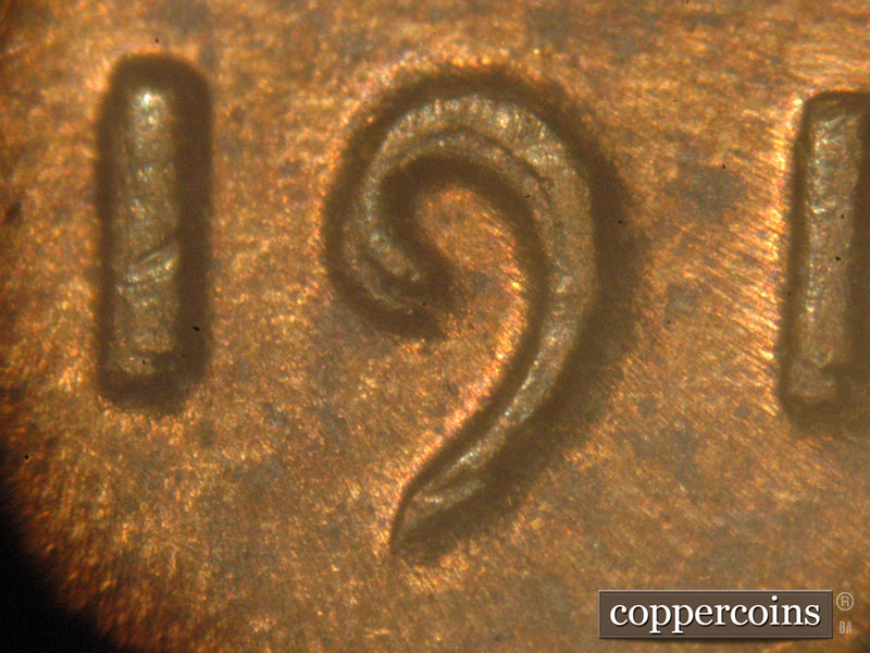 Die-stage C marker on 1917P•1DO•001 showing DOubling on 19 in date.
