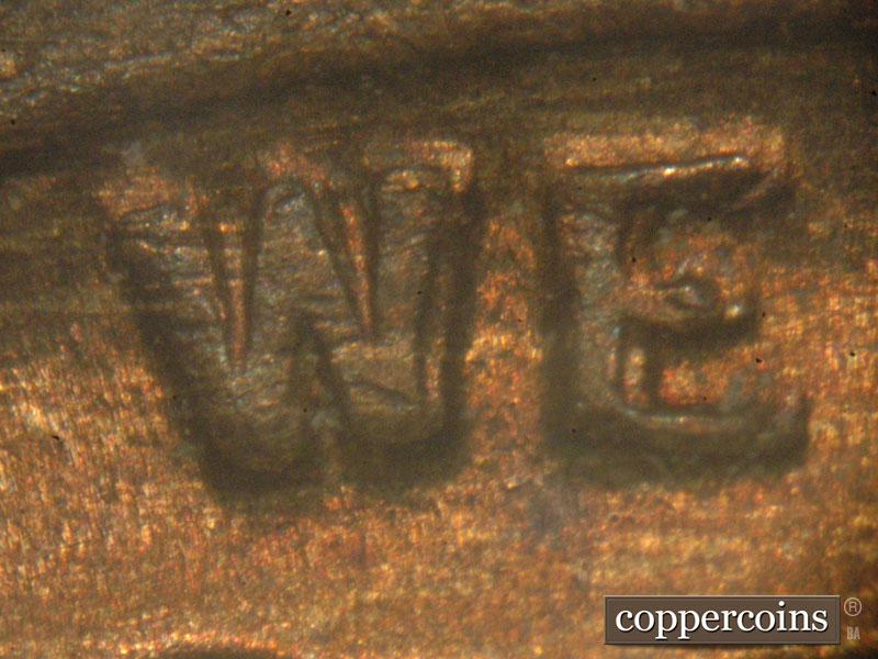 Die-stage C marker on 1917P•1DO•001 showing Doubling on WE.