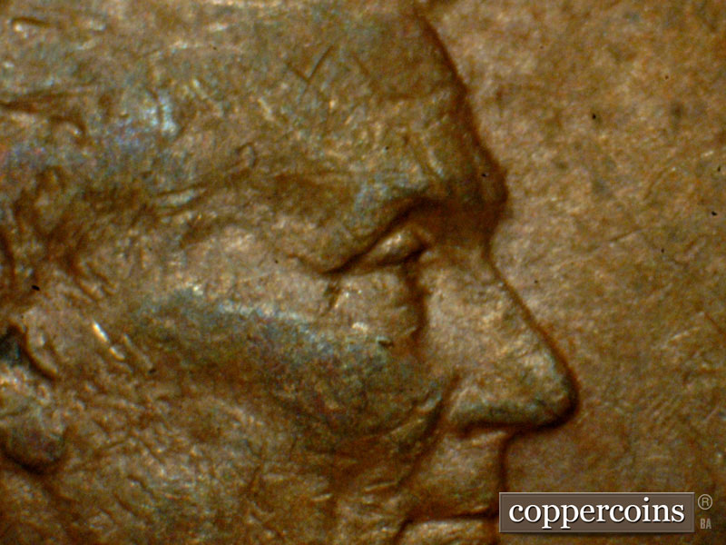 Die-stage A marker on 1917P•1DO•002 showing Reverse die change no die cracks.