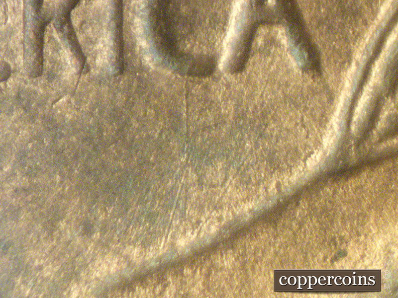 Die-stage C marker on 1919S•1MM•001 showing Die scratch heads S from C in AMERICA.