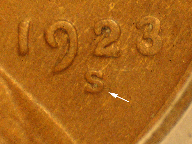 Die-stage B marker on 1923S•1MM•001 showing Date for reference.