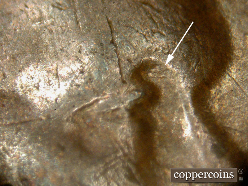 Die-stage C marker on 1925S•1MM•003 (1925 Repunched Mint Mark).