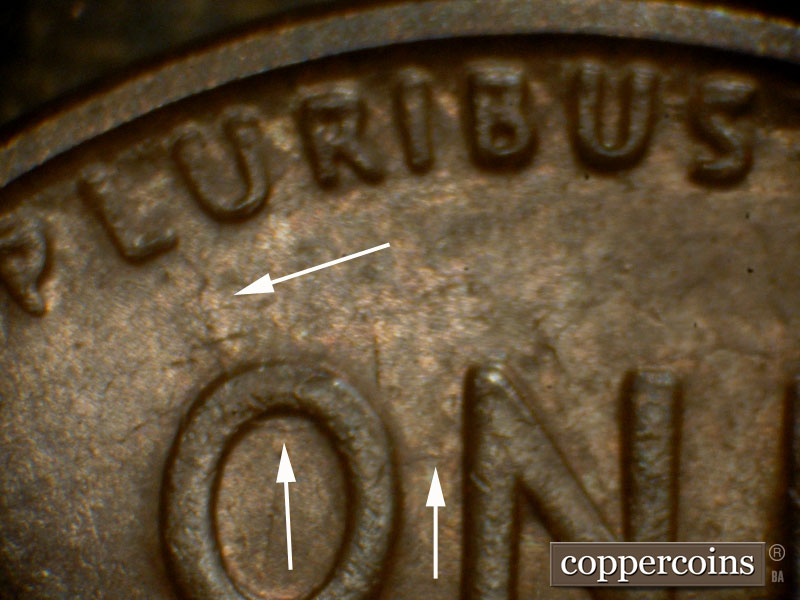 Die-stage C marker on 1925S•1MM•003 (1925 Repunched Mint Mark).
