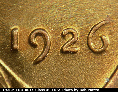 Die-stage C marker on 1926P•1DO•001 (1926 Doubled Die Obverse).