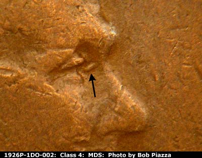 1926 Lincoln cent obverse, CopperCoins die 1926P•1DO•002.