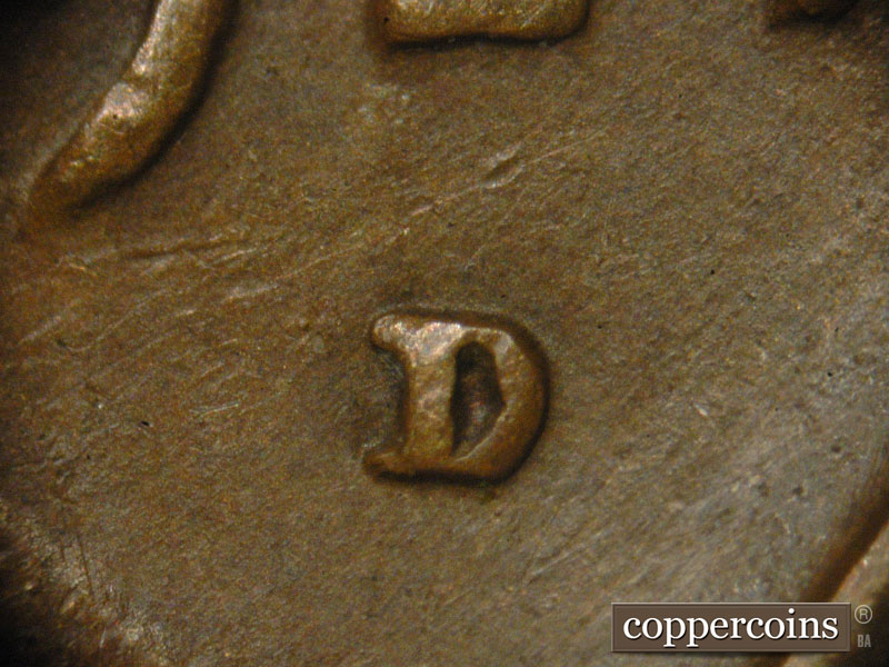 1927 Lincoln cent obverse, CopperCoins die 1927D•1MM•004.