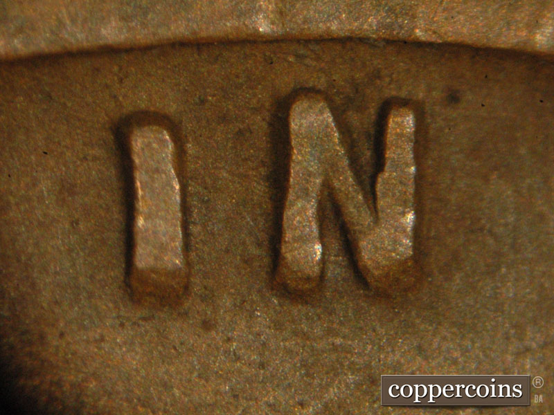 Die-stage B marker on 1927D•1MM•004 (1927 Repunched Mint Mark).