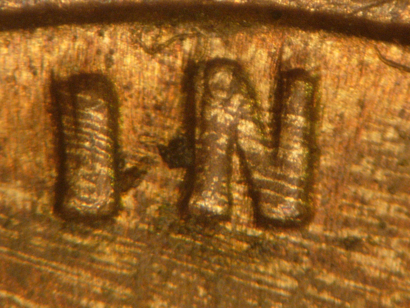 Die-stage B marker on 1927P•1DO•001 (1927 Doubled Die Obverse).