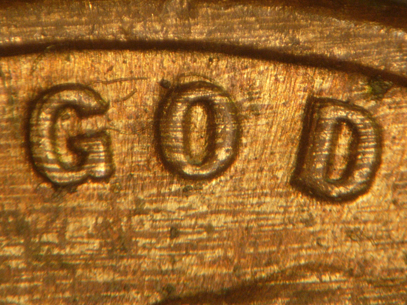 Die-stage B marker on 1927P•1DO•001 (1927 Doubled Die Obverse).