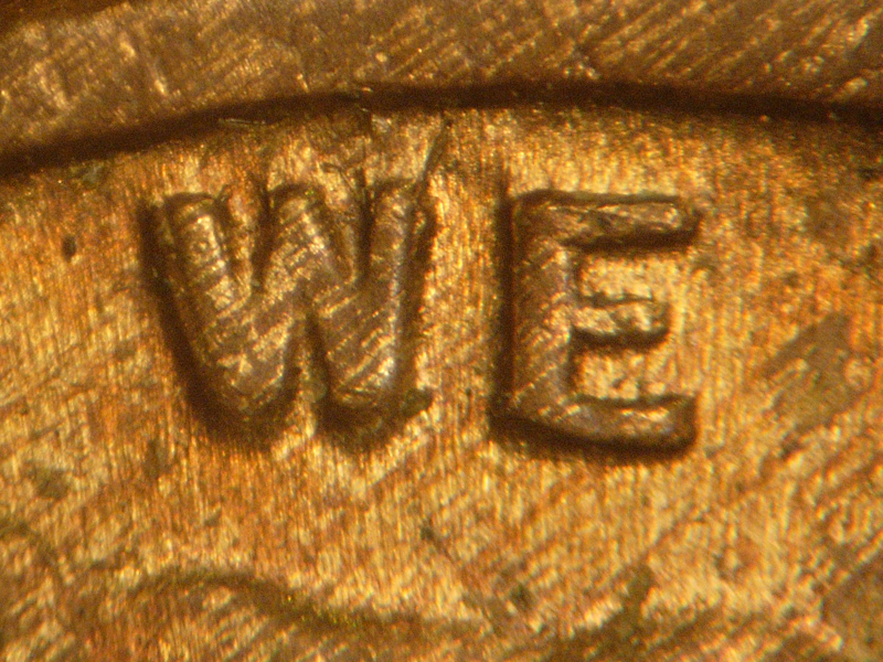 Die-stage B marker on 1927P•1DO•001 (1927 Doubled Die Obverse).