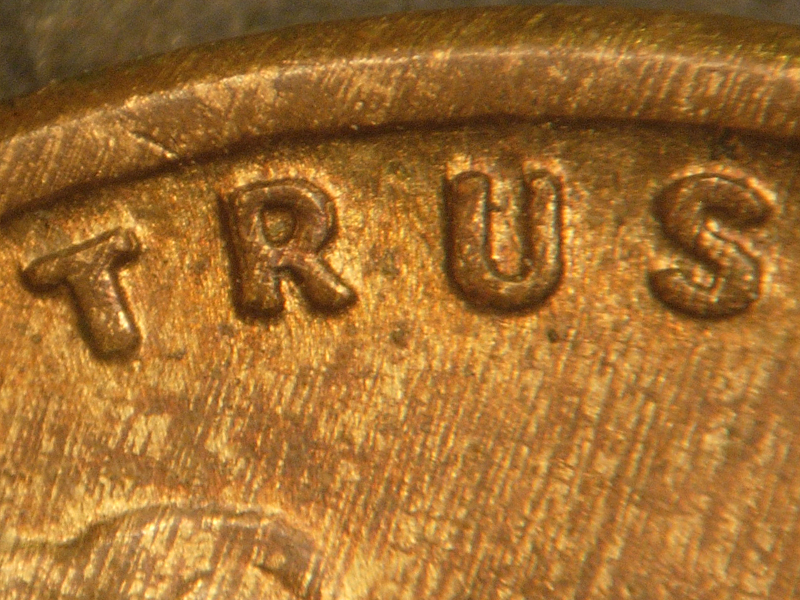 Die-stage B marker on 1927P•1DO•001 (1927 Doubled Die Obverse).
