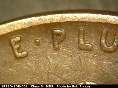 1928 Lincoln cent obverse, CopperCoins die 1928D•1DR•001.