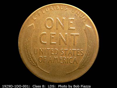 Die-stage C marker on 1929D•1DO•001 (1929 Doubled Die Obverse).
