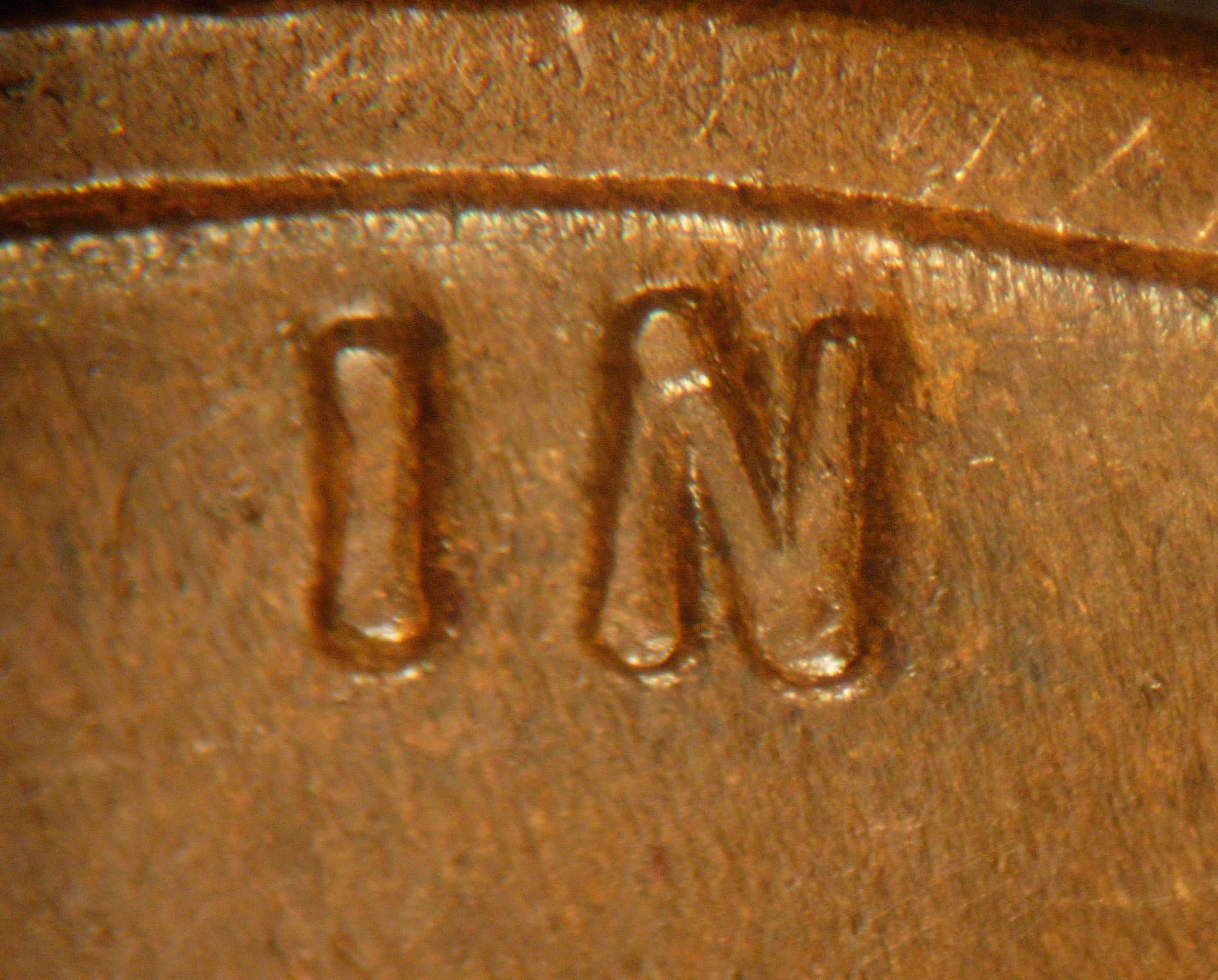 Die-stage B marker on 1929D•1DO•002 (1929 Doubled Die Obverse).