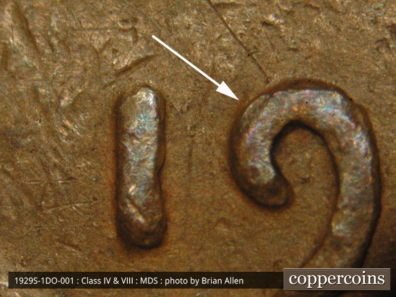 1929 Lincoln cent obverse, CopperCoins die 1929S•1DO•001.