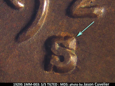 1929 Lincoln cent obverse, CopperCoins die 1929S•1MM•003.