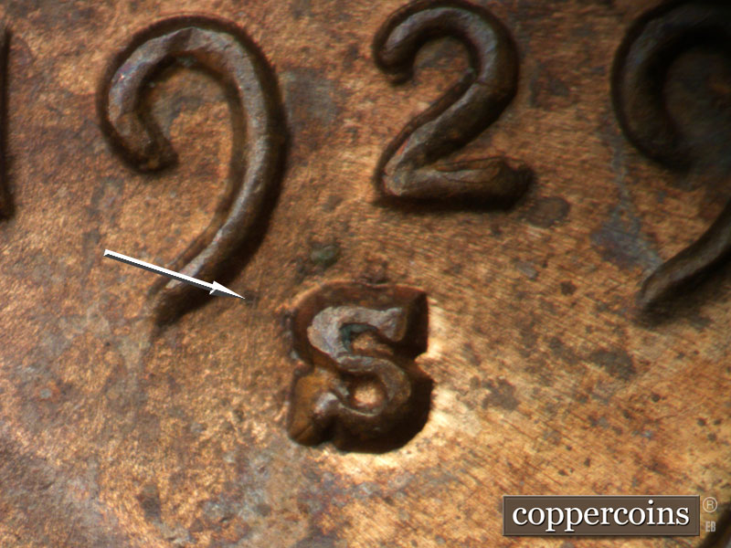1929 Lincoln cent obverse, CopperCoins die 1929S•1MM•007.