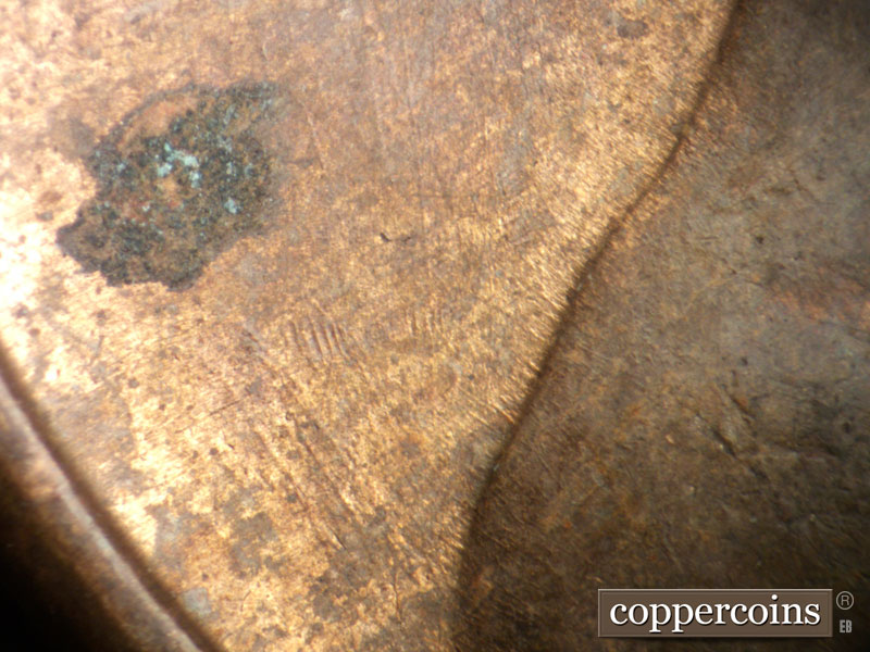 Die-stage B marker on 1929S•1MM•007 (1929 Repunched Mint Mark).