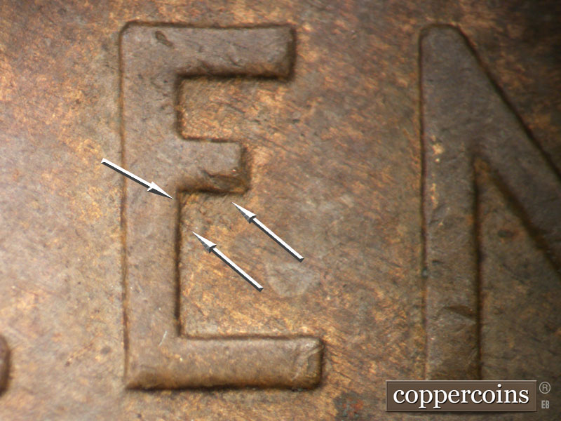 Die-stage B marker on 1929S•1MM•007 (1929 Repunched Mint Mark).