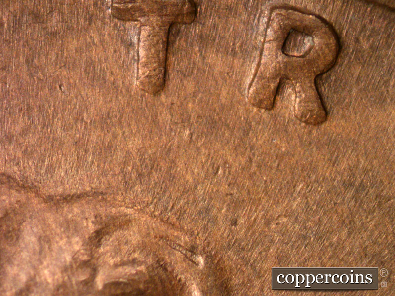Die-stage B marker on 1930D•1MM•004 (1930 Repunched Mint Mark).