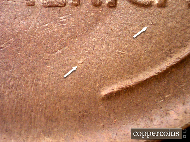Die-stage B marker on 1930D•1MM•004 (1930 Repunched Mint Mark).