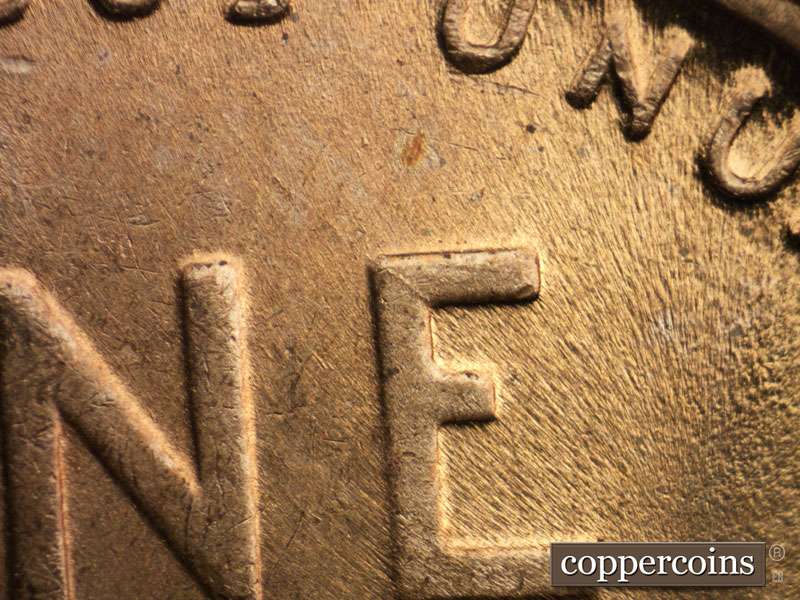 Die-stage C marker on 1930P•1DO•002 (1930 Doubled Die Obverse).