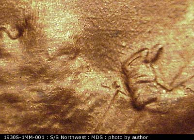 Die-stage B marker on 1930S•1MM•001 (1930 Repunched Mint Mark).