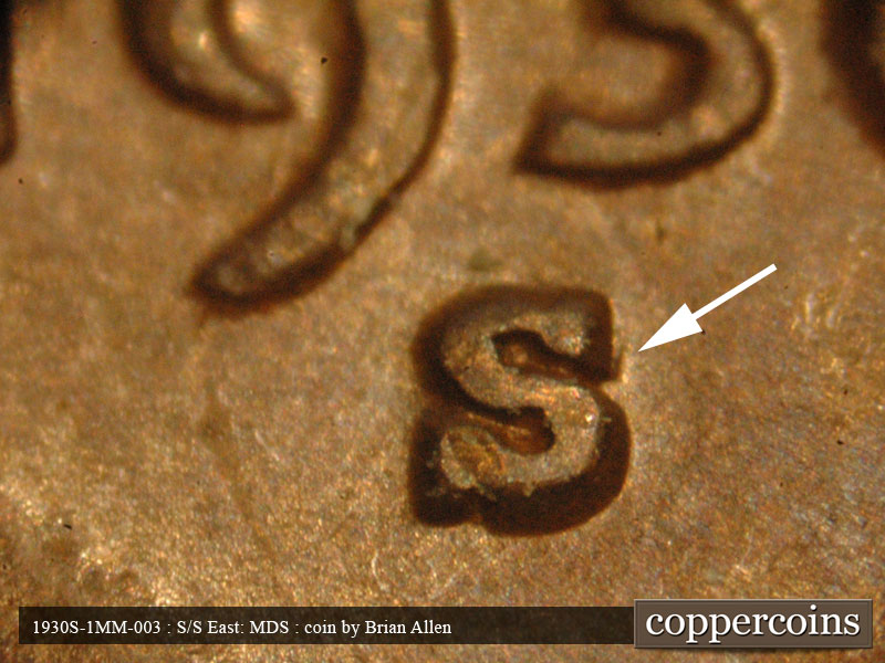 1930 Lincoln cent obverse, CopperCoins die 1930S•1MM•003.