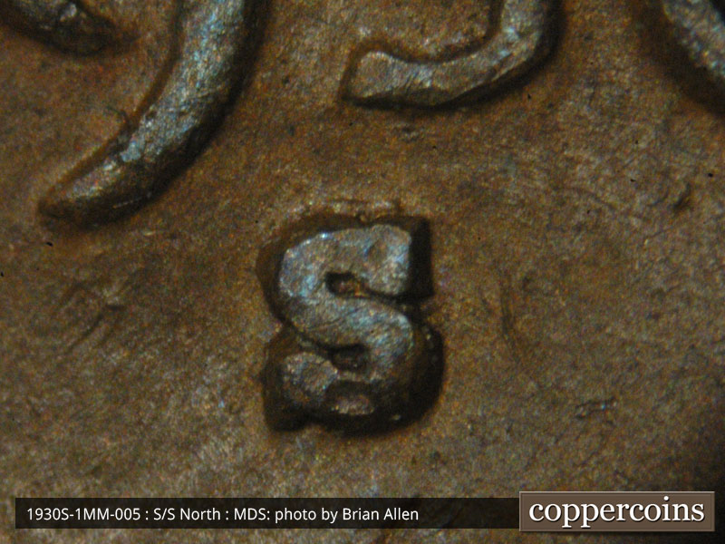 1930 Lincoln cent obverse, CopperCoins die 1930S•1MM•005.