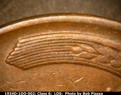 Die-stage C marker on 1934D•1DR•002 (1934 Doubled Die Reverse).