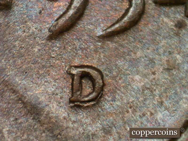 1934 Lincoln cent obverse, CopperCoins die 1934D•1MM•003.