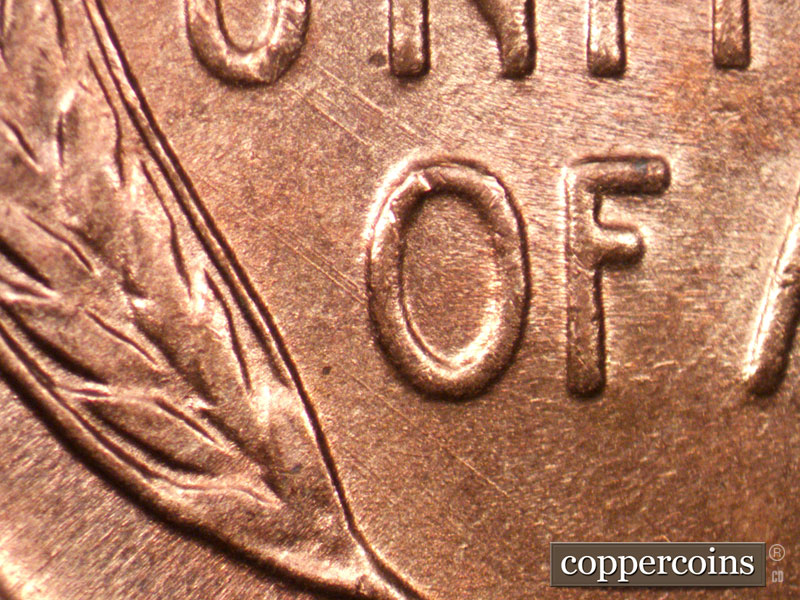 Die-stage A marker on 1934D•1MM•005 (1934 Repunched Mint Mark).