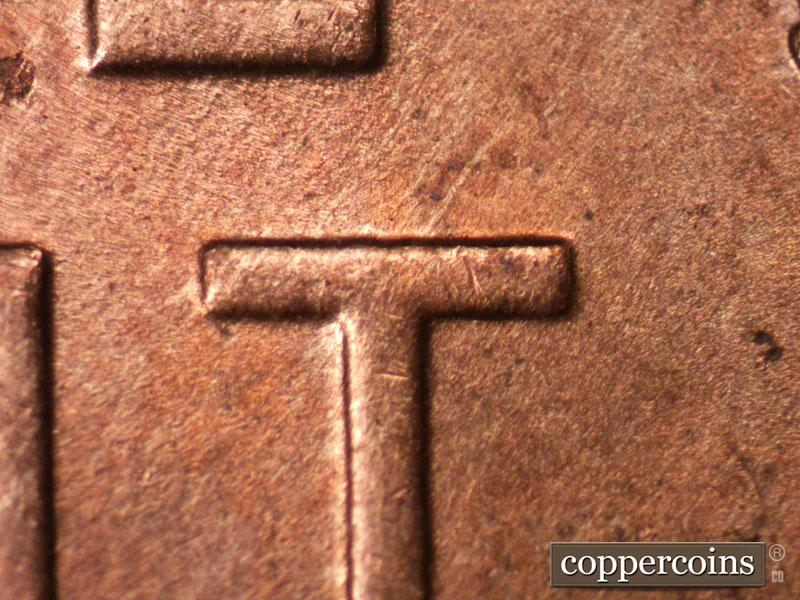 Die-stage A marker on 1934D•1MM•005 (1934 Repunched Mint Mark).