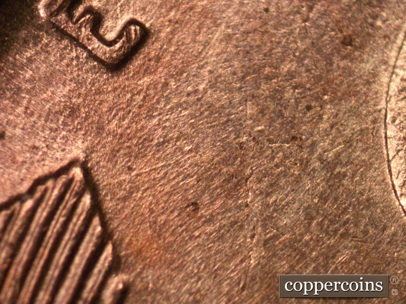 Die-stage A marker on 1934D•1MM•005 (1934 Repunched Mint Mark).
