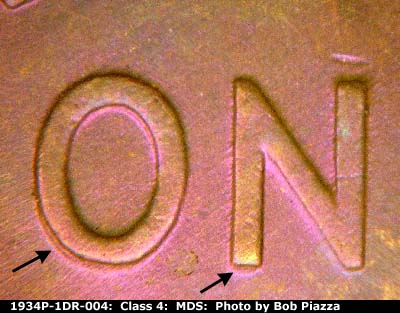 1934 Lincoln cent obverse, CopperCoins die 1934P•1DR•004.