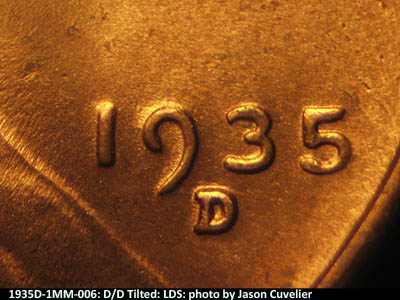 Die-stage C marker on 1935D•1MM•006 (1935 Repunched Mint Mark).