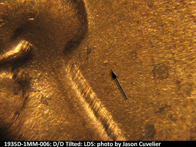 Die-stage C marker on 1935D•1MM•006 (1935 Repunched Mint Mark).