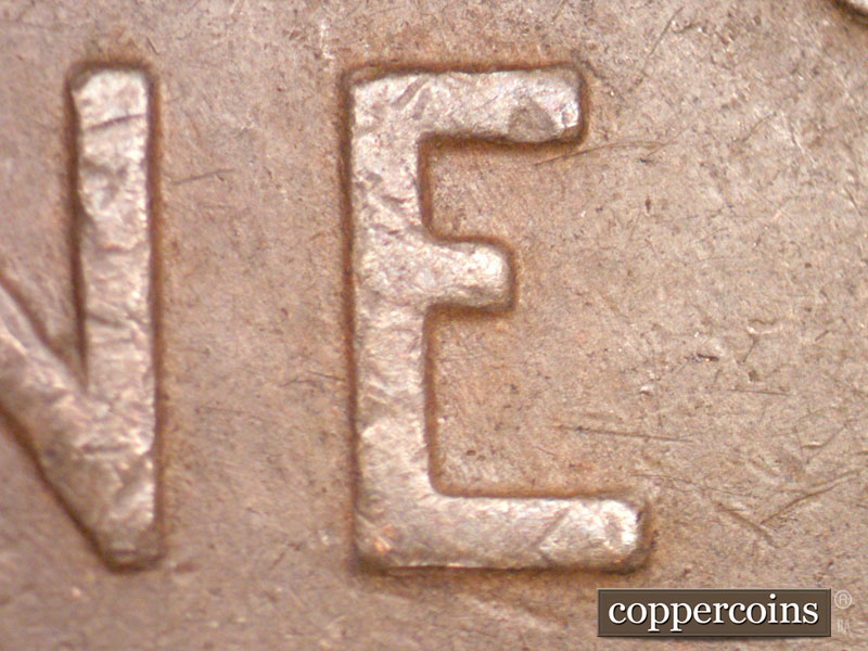 Die-stage B marker on 1935D•1MM•008 (1935 Repunched Mint Mark).