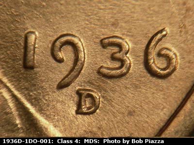 Die-stage B marker on 1936D•1DO•001 (1936 Doubled Die Obverse).