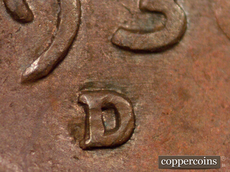 1936 Lincoln cent obverse, CopperCoins die 1936D•1MM•006.