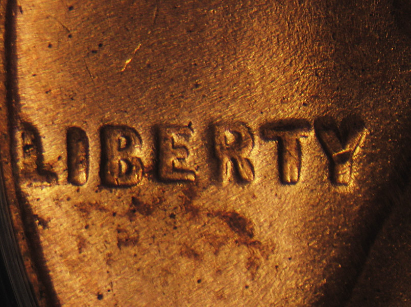 Die-stage C marker on 1936P•1DO•002 (1936 Doubled Die Obverse).
