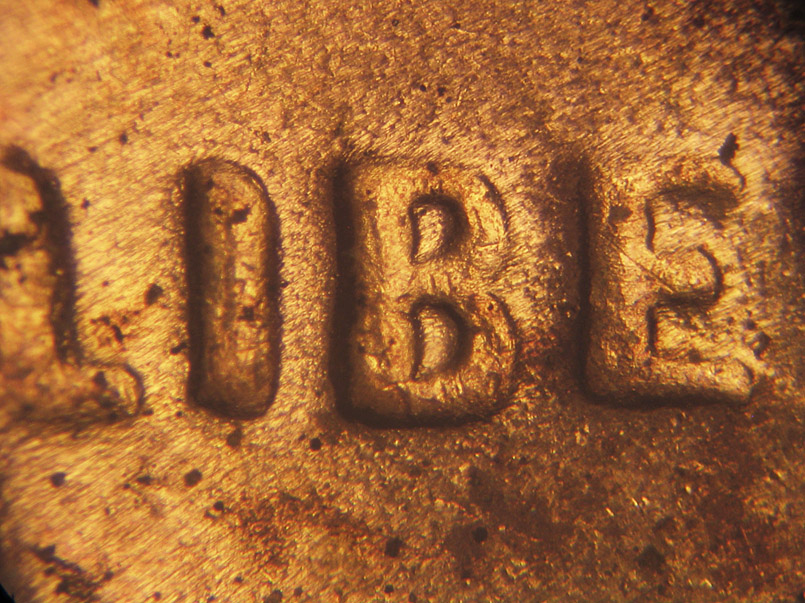 Die-stage C marker on 1936P•1DO•002 (1936 Doubled Die Obverse).