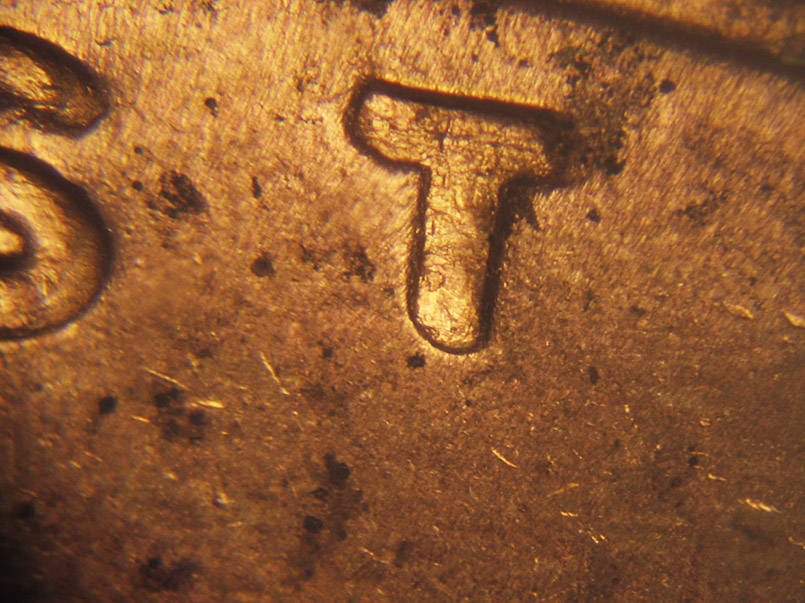 Die-stage C marker on 1936P•1DO•002 (1936 Doubled Die Obverse).