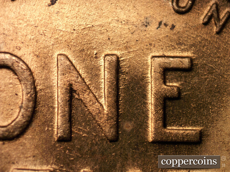 Die-stage A marker on 1937D•1DO•002 (1937 Doubled Die Obverse).