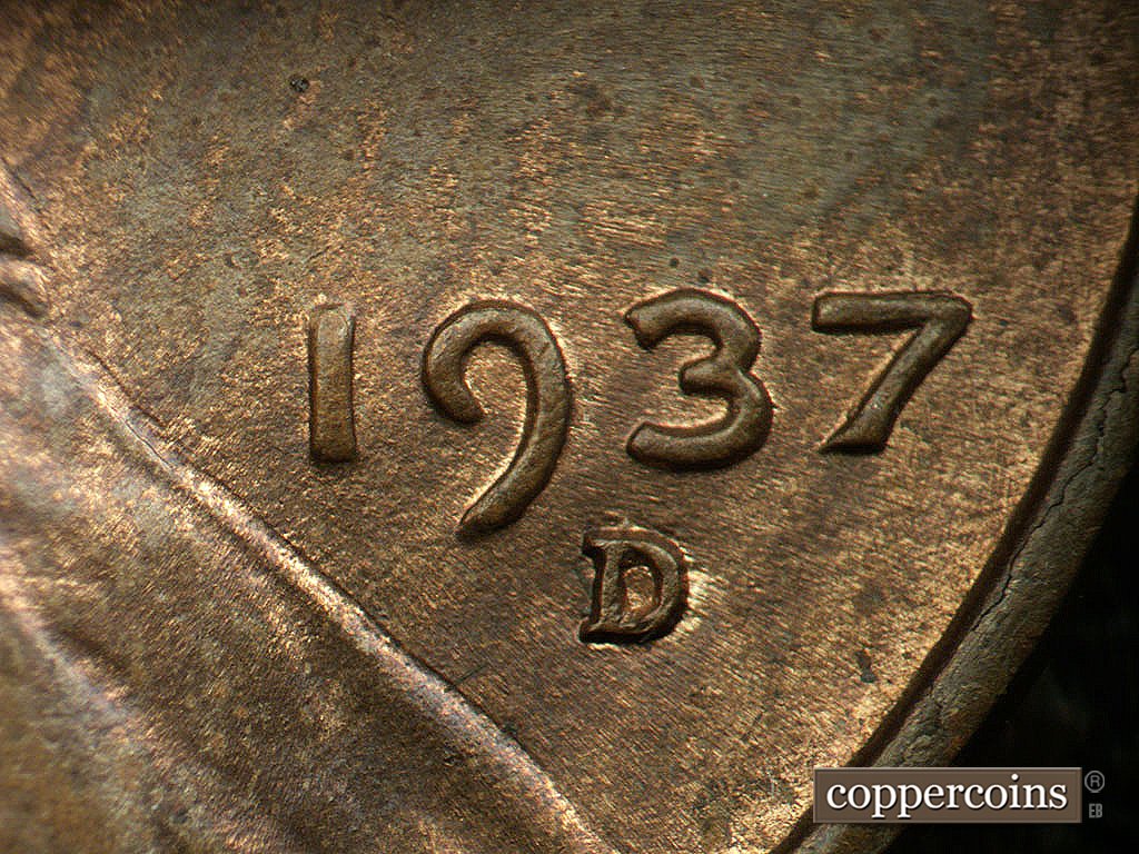 Die-stage B marker on 1937D•1DO•005 showing Date for reference.