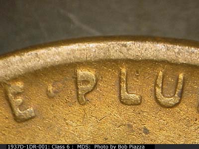 1937 Lincoln cent obverse, CopperCoins die 1937D•1DR•001.