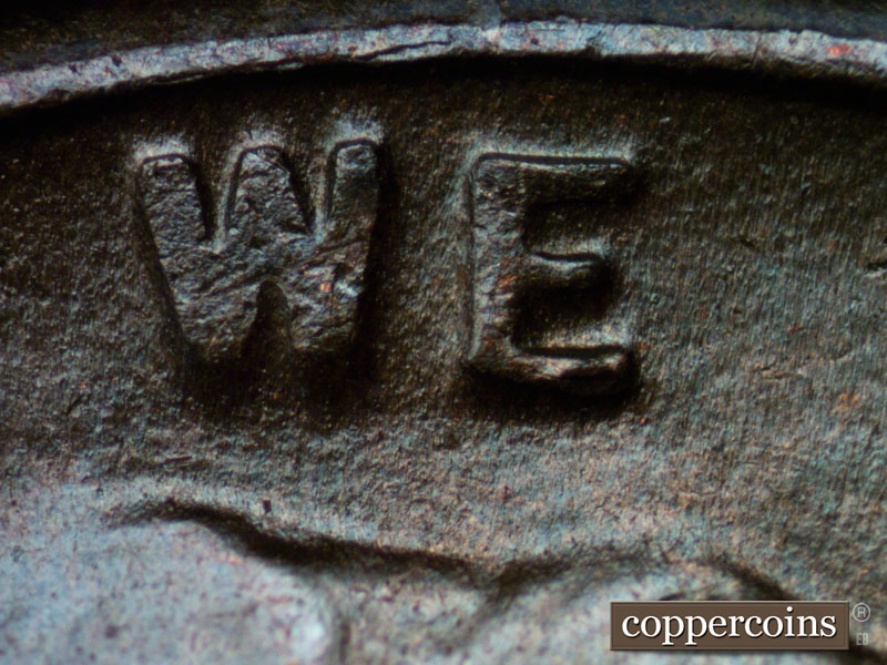 Die-stage B marker on 1937D•1DR•002 (1937 Doubled Die Reverse).