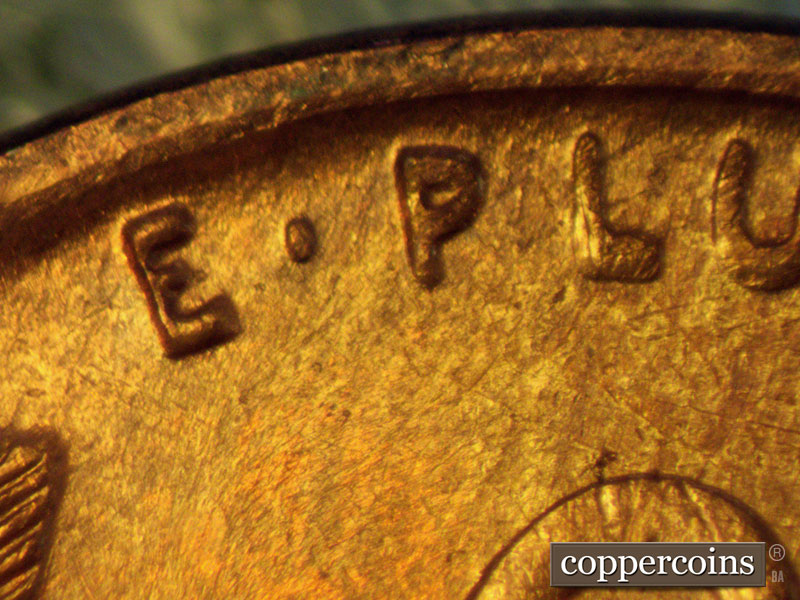 Die-stage A marker on 1937D•1MM•001 (1937 Repunched Mint Mark).